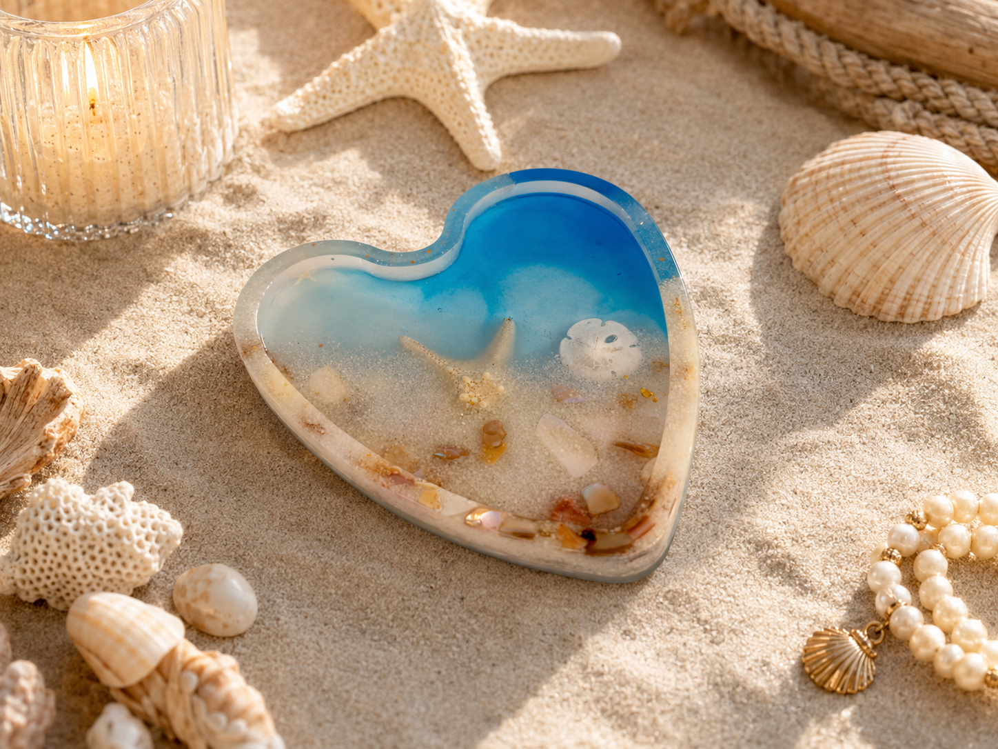 Ocean Heart Trinket Tray
