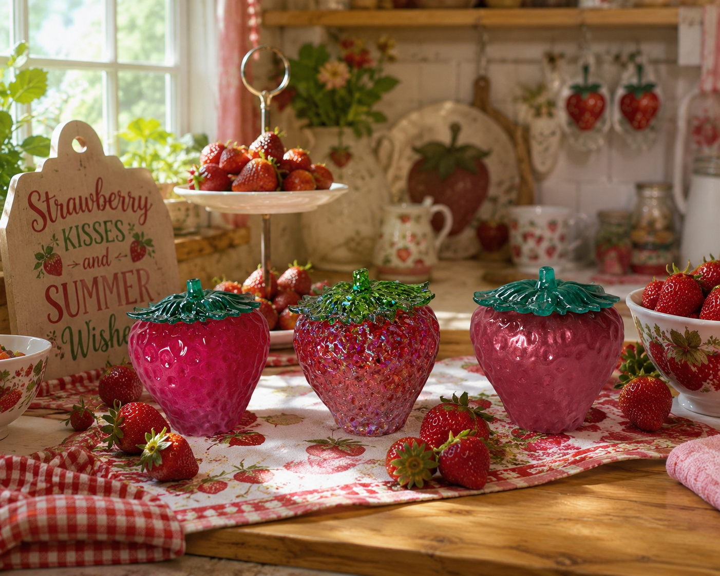 Strawberry Keepsake Jar Collection