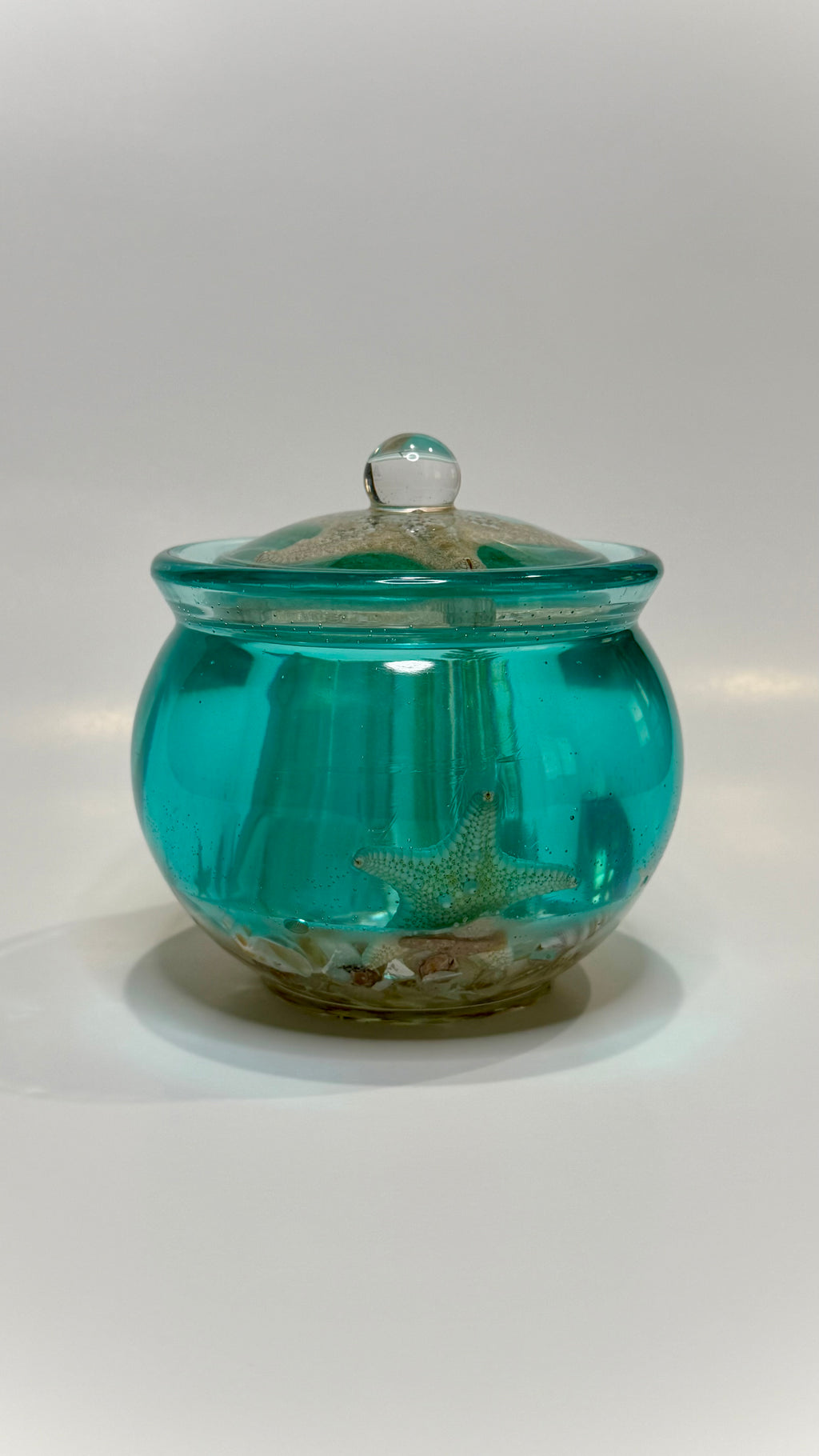 Ocean Starfish Keepsake Jar – Handmade Resin Art