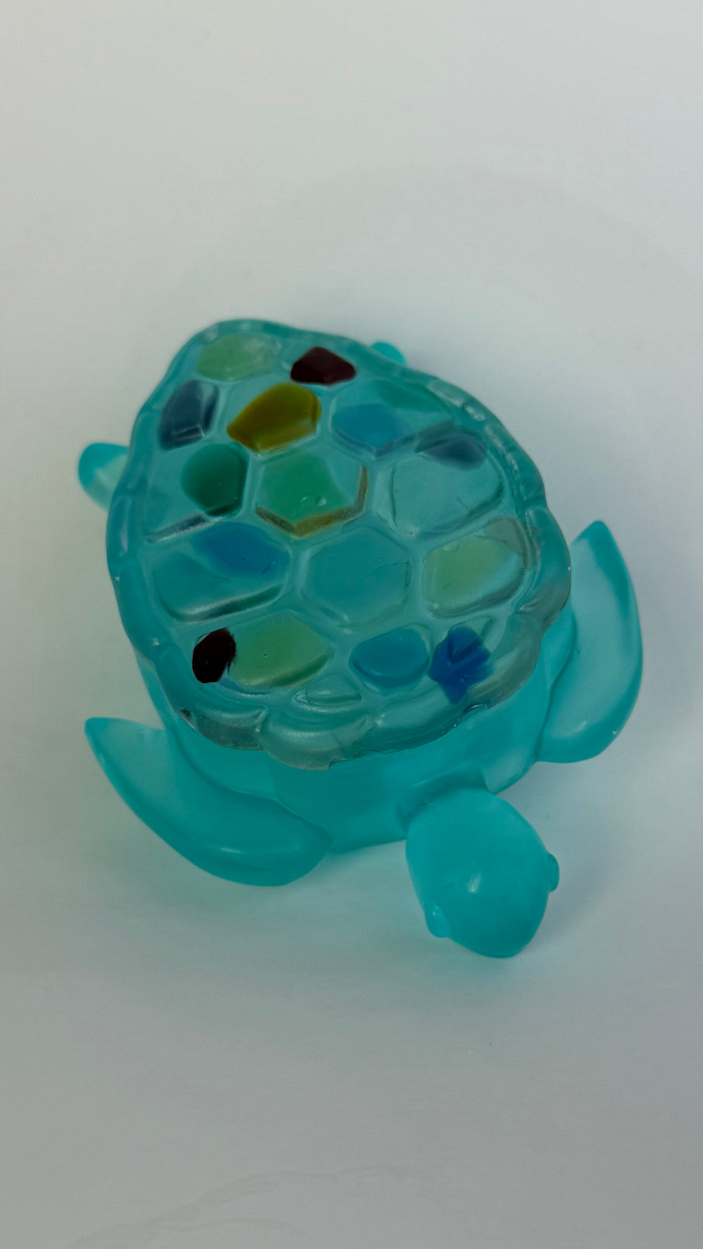 Sea Glass Turtle Trinket Box