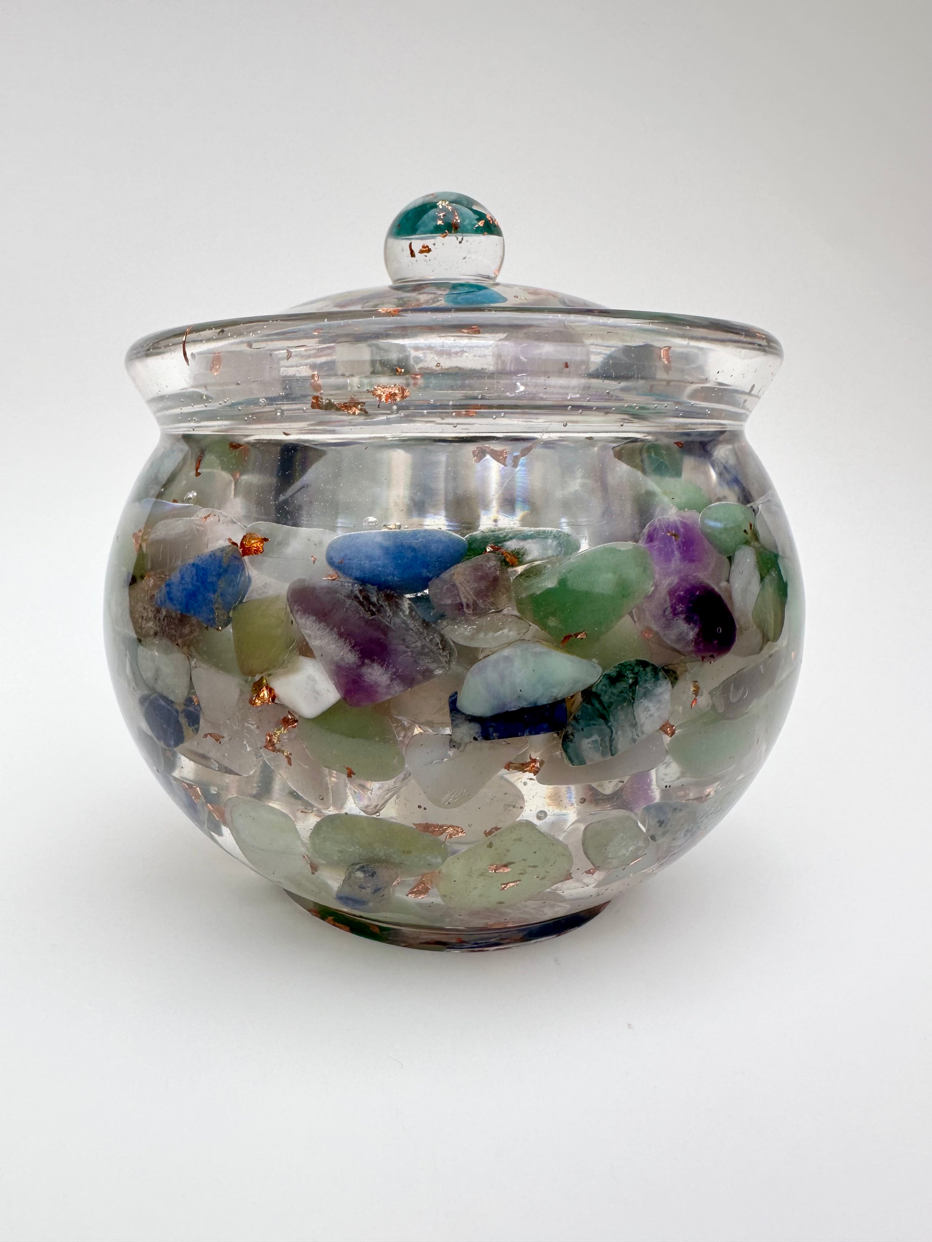 Crystal & Copper Keepsake Jar
