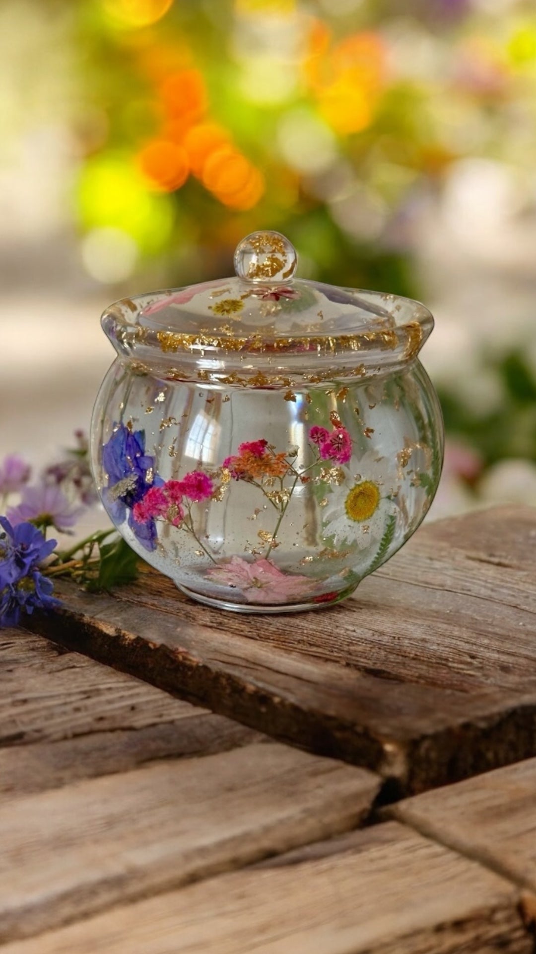 Spring Floral Keepsake Jar