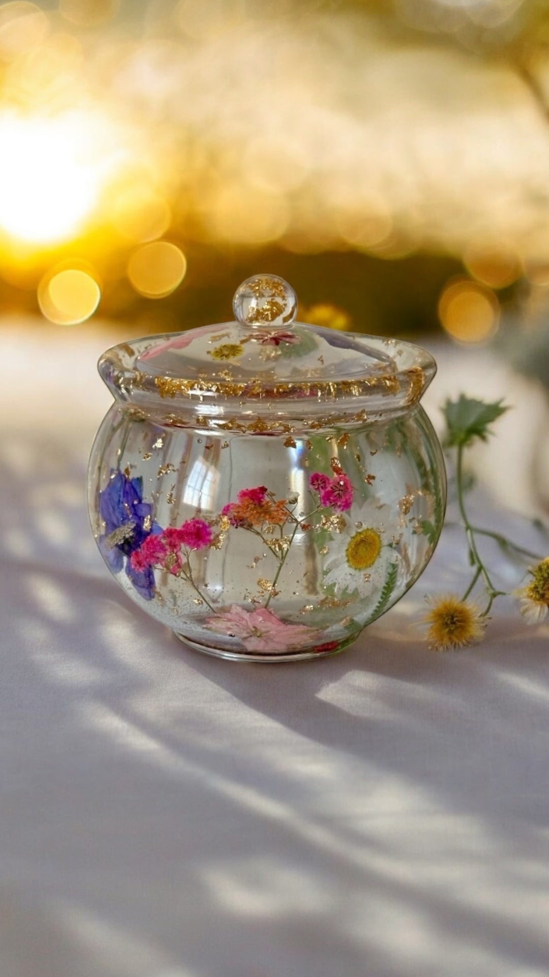 Spring Floral Keepsake Jar