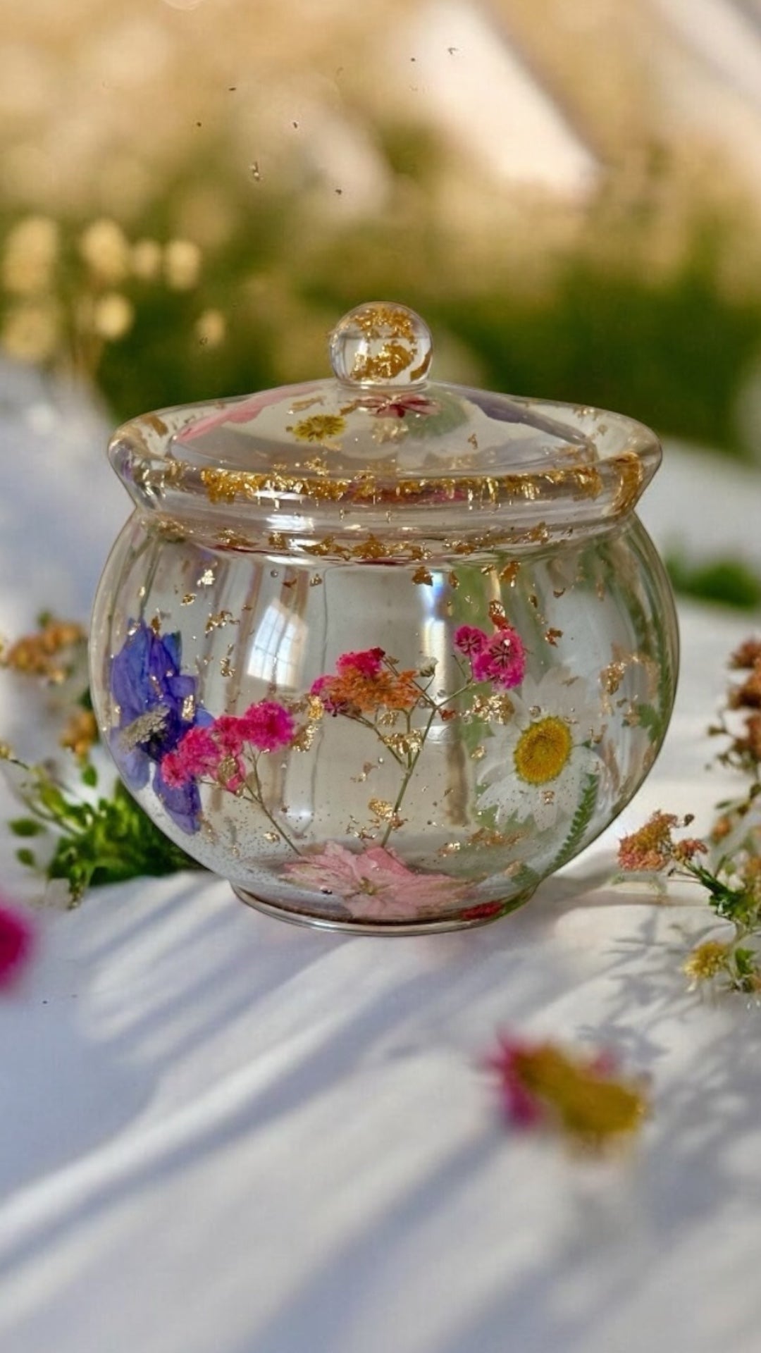 Spring Floral Keepsake Jar
