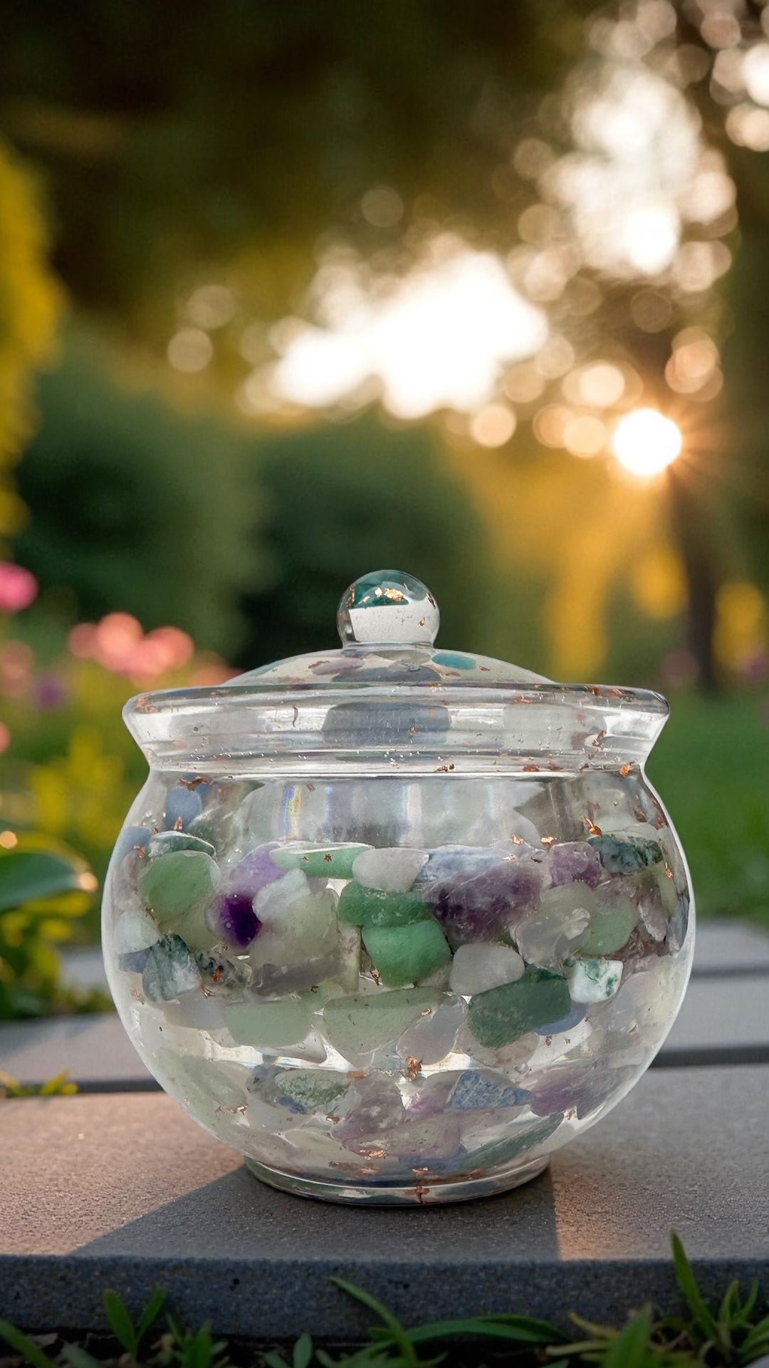 Crystal & Copper Keepsake Jar