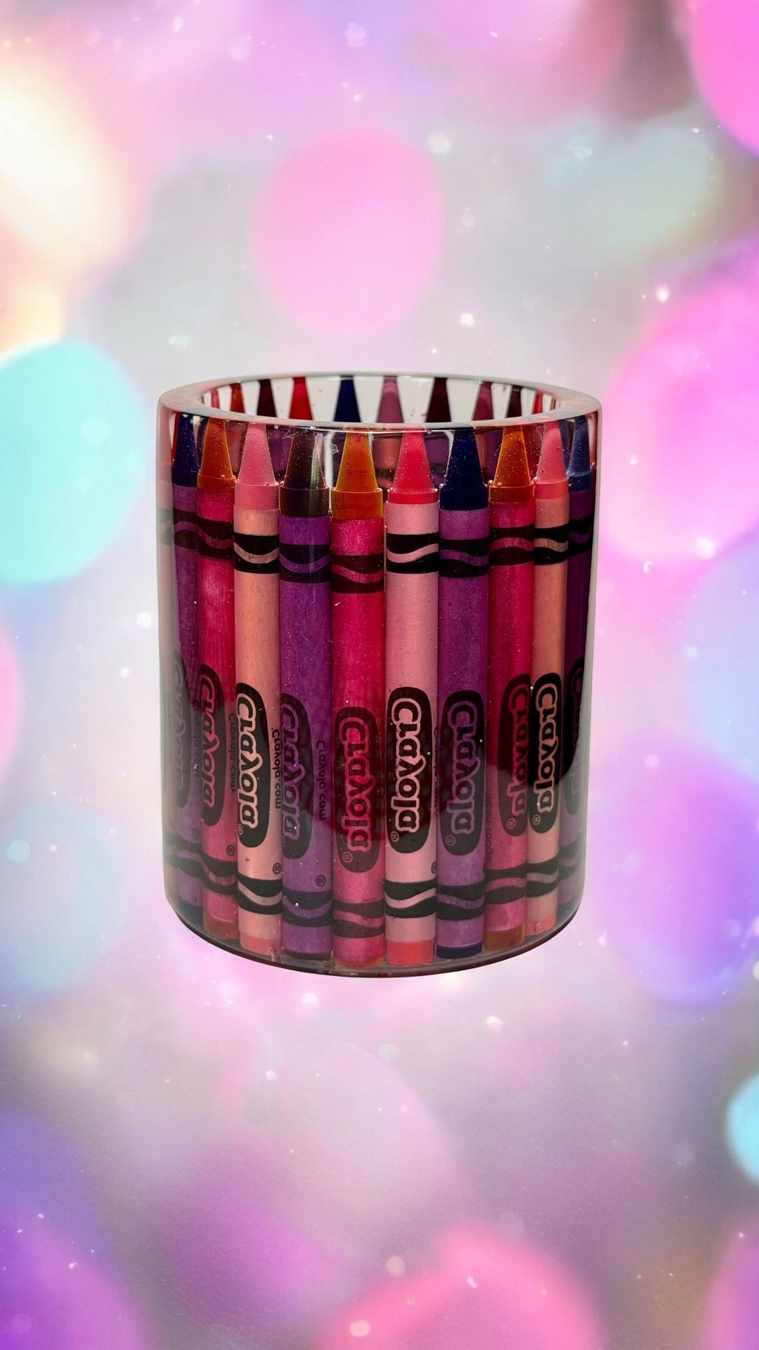 Resin Crayon Pen Cup | Handmade Desk Organizer