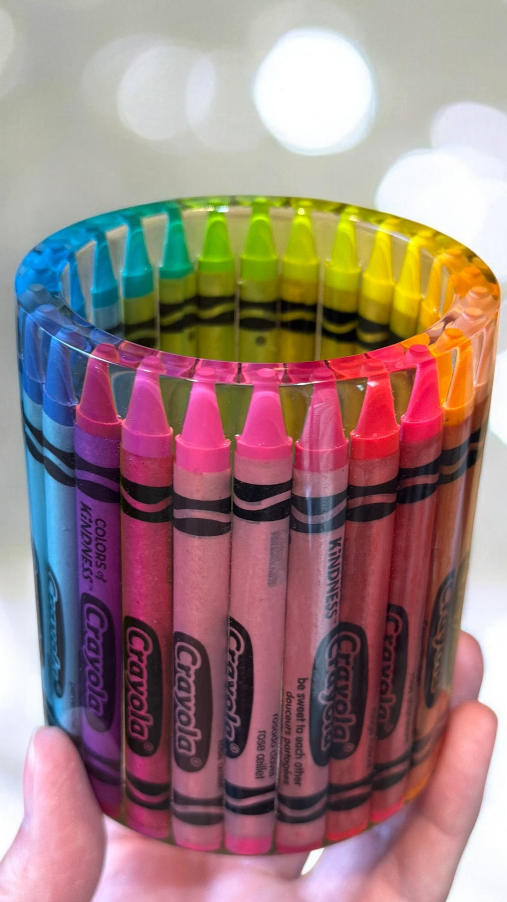 Resin Crayon Pen Cup | Handmade Desk Organizer