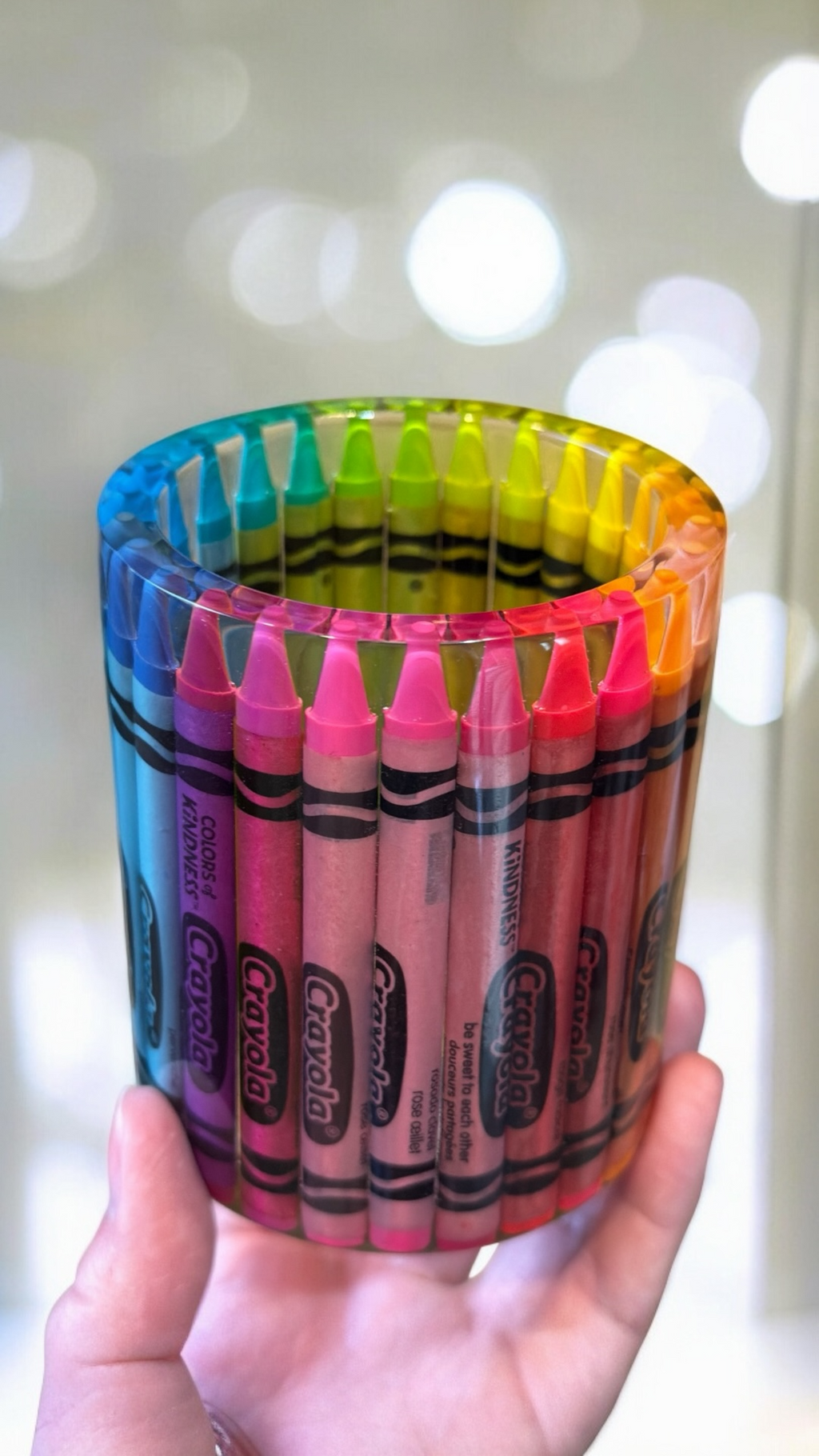Resin Crayon Pen Cup | Handmade Desk Organizer