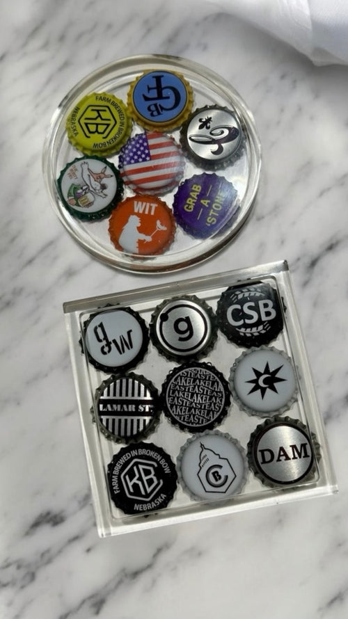 Bottle Cap Coaster Set #1
